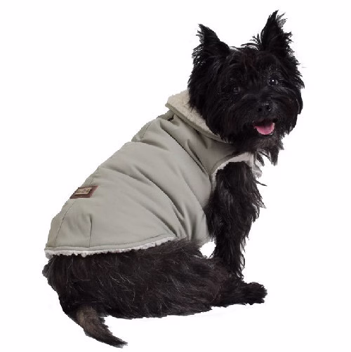 Doudoune parka imperméable pour chien VERT