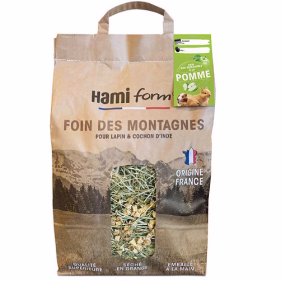 Foin de montagne pour lapin à la pomme 8.5 litres