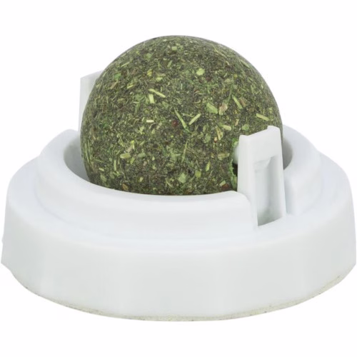 Balle herbe à chat, fixation surface lisse