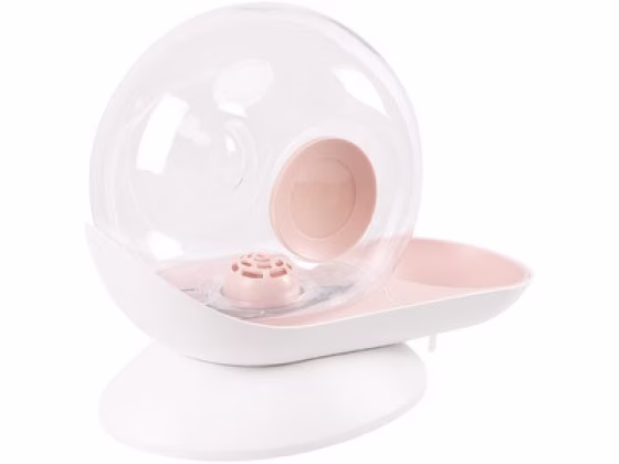 Fontaine à eau chat sans électricité, sans fil Snail ROSE