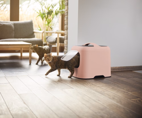 Maison de toilette, litière fermée BIALA ROSE