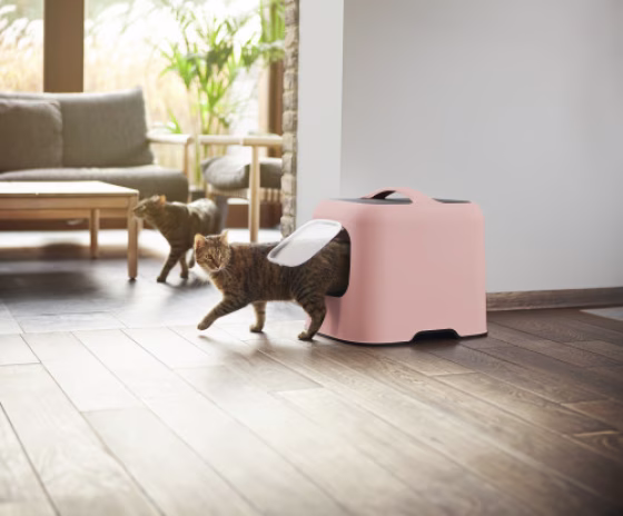 Maison de toilette, litière fermée BIALA ROSE