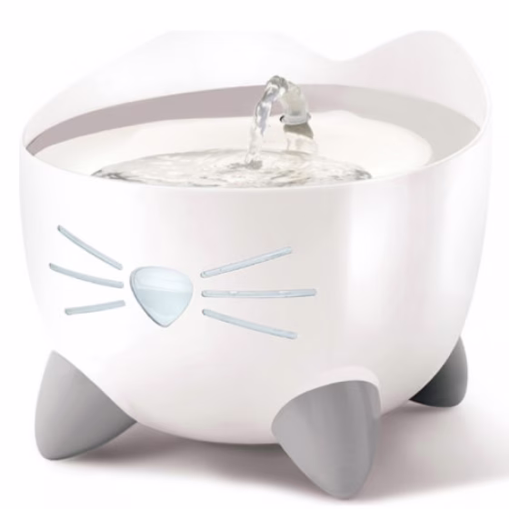 Fontaine à eau pixi chat design, acier inoxydable
