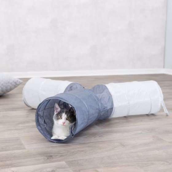 Triple tunnel de jeu nylon pour chat, extérieur