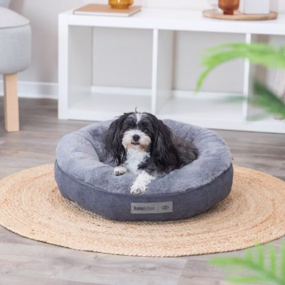 Panier rond pour chat et chien, douillet, tout doux lit Liano