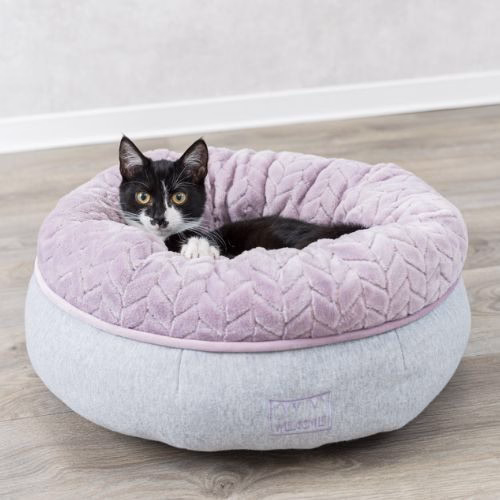 Panier moelleux pour chaton nid gris