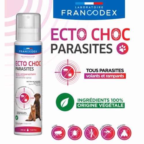 Spray antiparasitaire chien&chat Ectochoc
