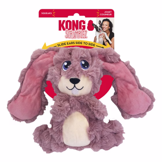 Peluche KONG scrumplez lapin Medium