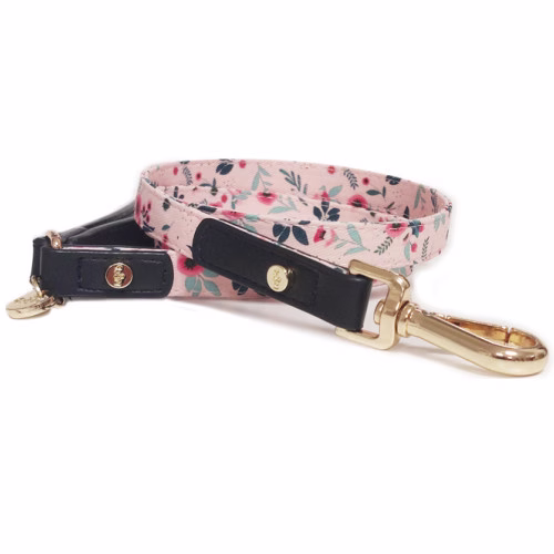 Collier original ! Motif fleuri rose Axelle pour chien