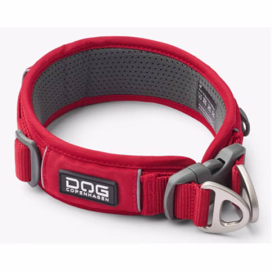 Collier large urban explorer ROUGE pour chien