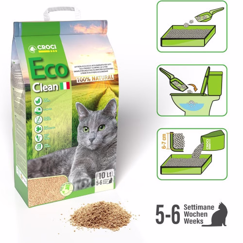 Litière pour chat eco clean 10 litres