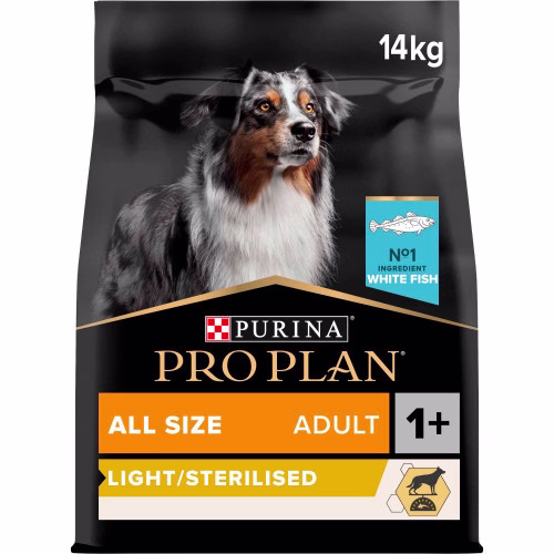 Purina Proplan Adult Sterilised ALL SIZE adult poisson blanc