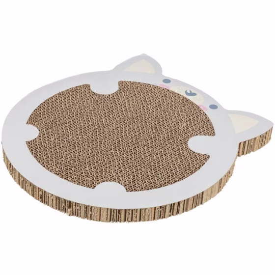 Griffoir chaton en carton tête de chat
