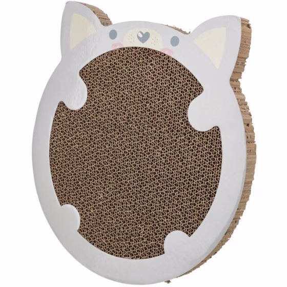 Griffoir chaton en carton tête de chat