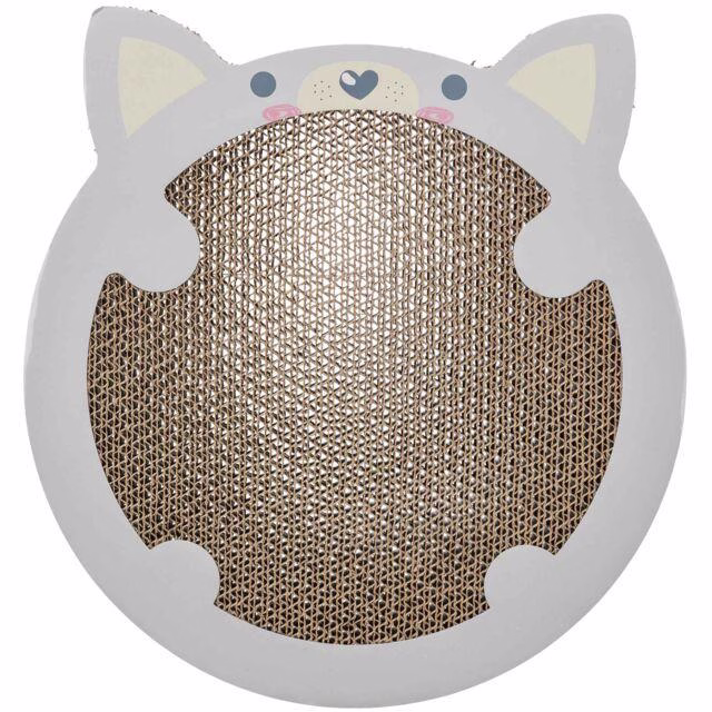 Griffoir chaton en carton tête de chat