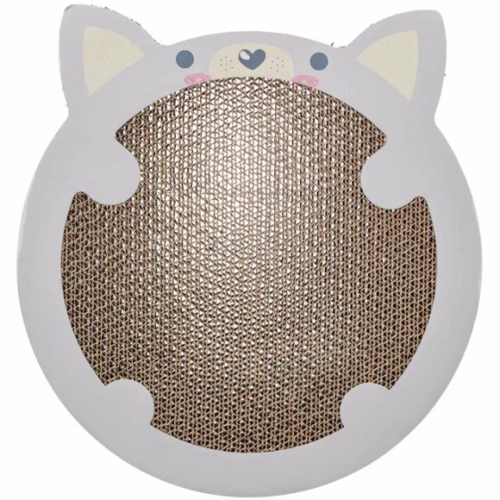 Griffoir chaton en carton tête de chat