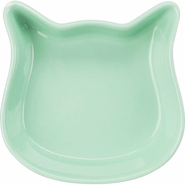 Gamelle visage Chat unie menthe