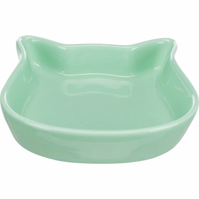 Gamelle visage Chat unie menthe