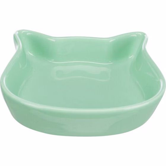 Gamelle visage Chat unie menthe