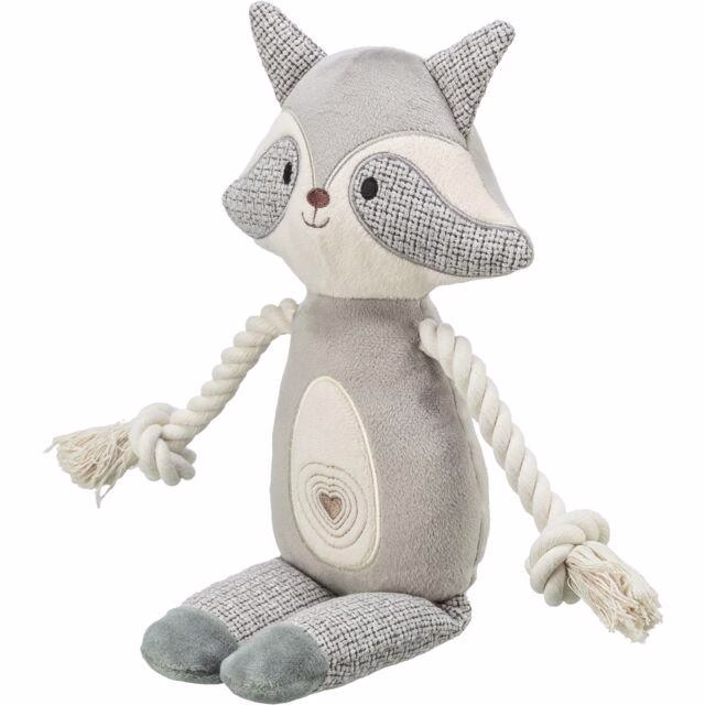 Doudou peluche pour chien raton laveur