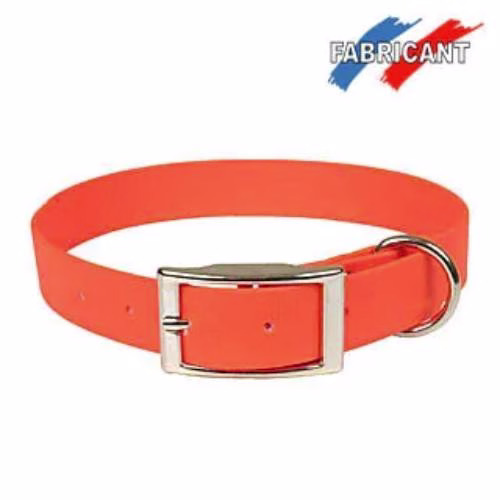 Collier biothane pour chien orange