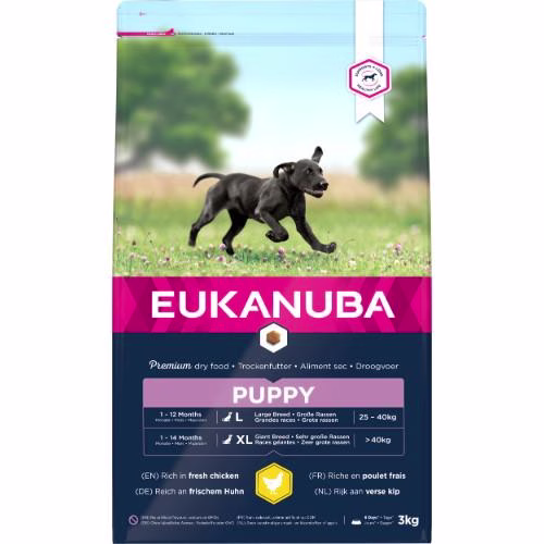 Croquettes puppy grand chien Eukanuba au poulet frais