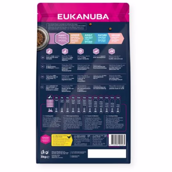 Croquettes puppy grand chien Eukanuba au poulet frais