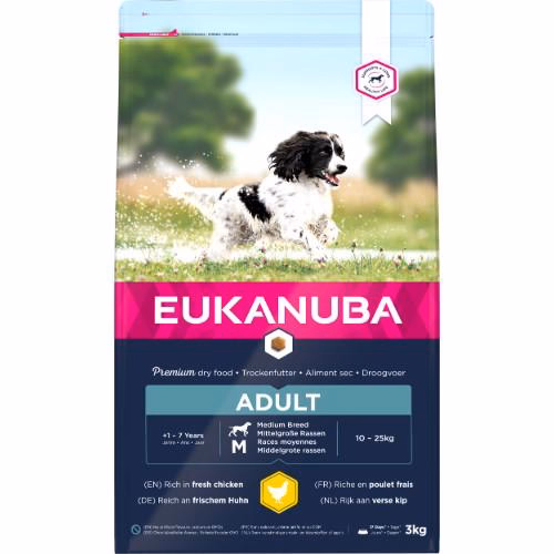 Croquettes Eukanuba adult chien moyen