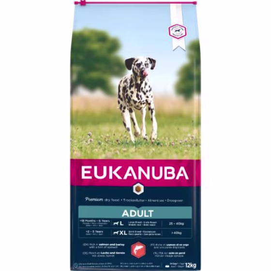 Croquettes Eukanuba adult grand chien au saumon