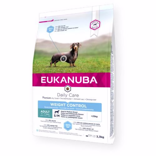Croquettes chien Eukanuba controle du poids petit et moyen chien
