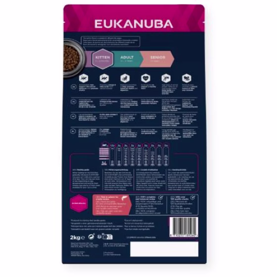 Croquettes chaton Eukanuba sans céréales au saumon