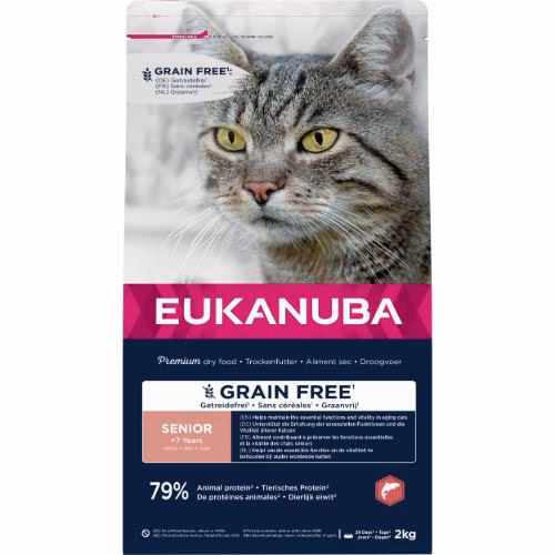 Croquettes chat sénior Eukanuba sans céréales au saumon