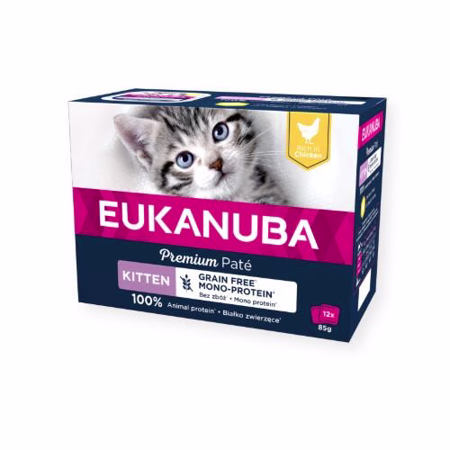 Patée sans céréales Eukanuba chaton au poulet