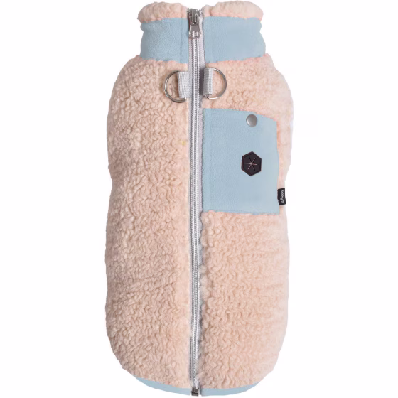 Pull pour chien avec harnais intégré Alpaga Bleu