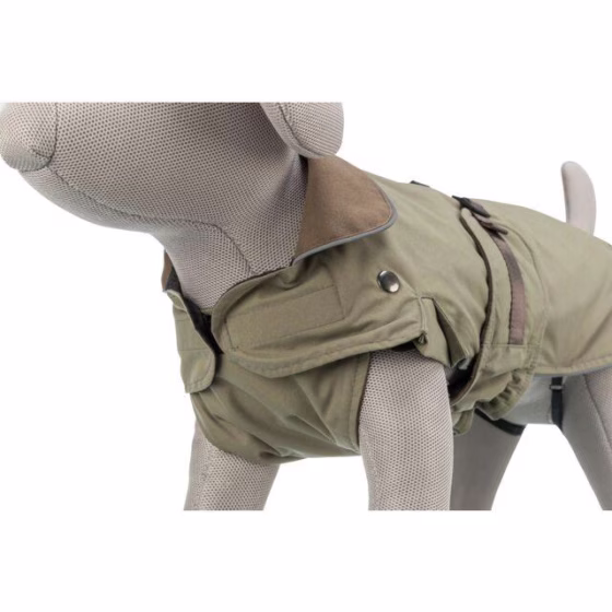 Manteau teckel : coupe spéciale hermy vert olive