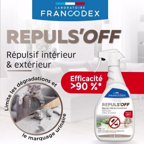 Spray Répulsif pour Chats - Protection intérieure et extérieure