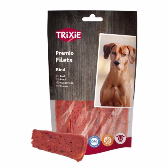 Filets Premio pour chien : 93 % de viande de bœuf