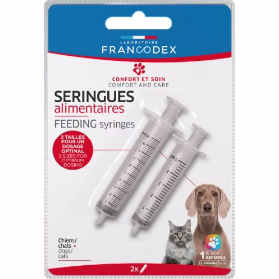 Seringues alimentaires pour chien et chat