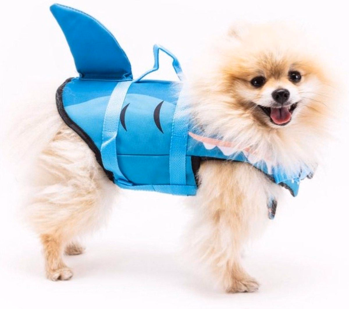 Gilet de sauvetage forme requin pour chien