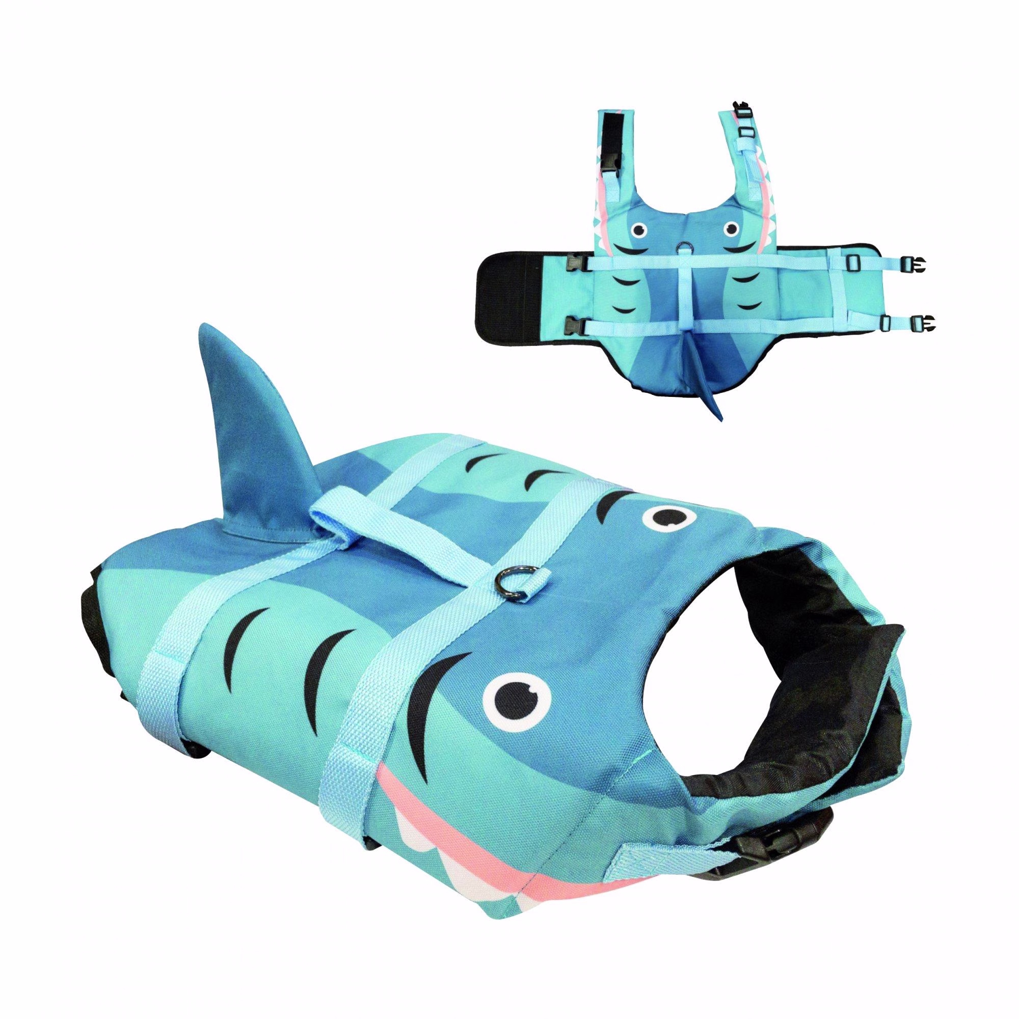 Gilet de sauvetage forme requin pour chien
