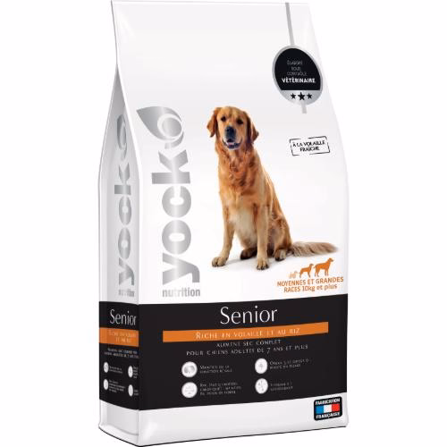 Croquettes pour chien Mature moyennes et grandes races YOCK NUTRITION
