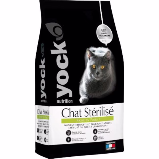 Croquettes au Poulet pour Chat Stérilisé YOCK NUTRITION