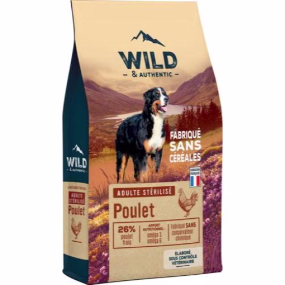 Croquettes pour chien stérilisé sans céréales au poulet