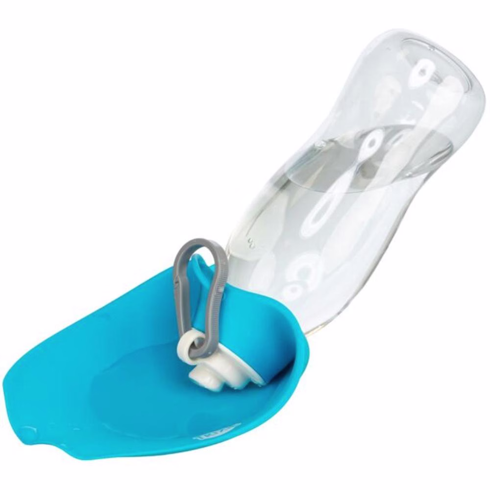 Gourde de voyage pour chien avec gamelle pliante
