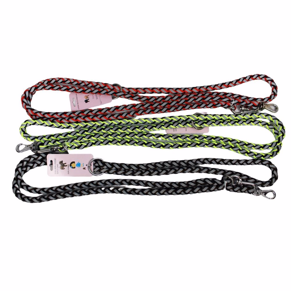 Laisse de dressage chien nylon réfléchissant 2,5 m